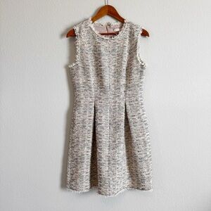 Rebecca Taylor Women's Rainbow Sparkle Tweed Career Sleeveless Dress Size Medium